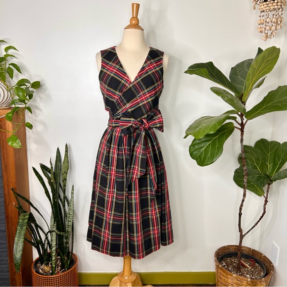 J. Crew Dresses & Skirts - J. Crew Multicolor Plaid Midi Dress